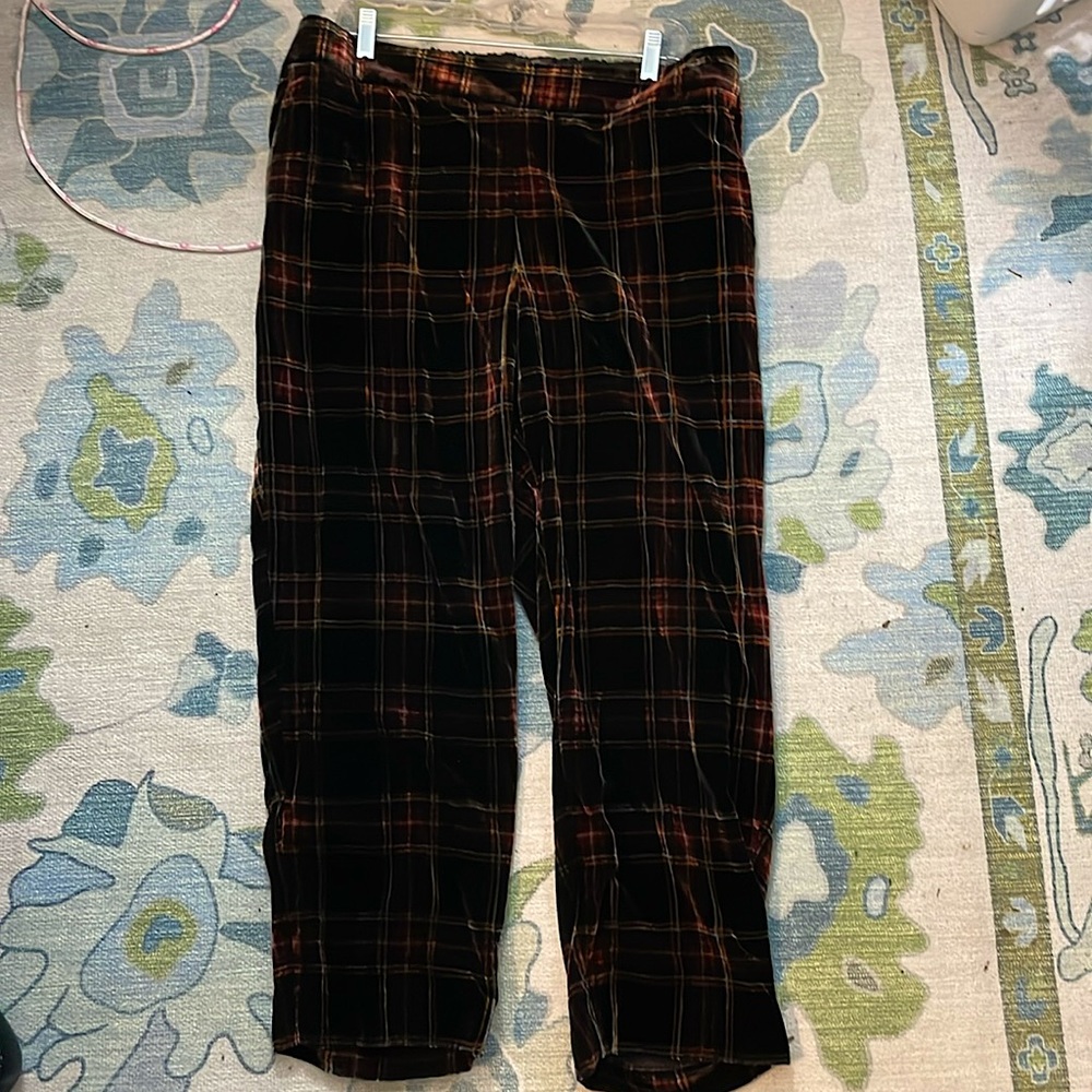 EUC J Crew Velvet Tartan Pants